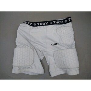 TUOY Padded Compression Shorts / Football Girdle Hip & Thigh Protector Mens L